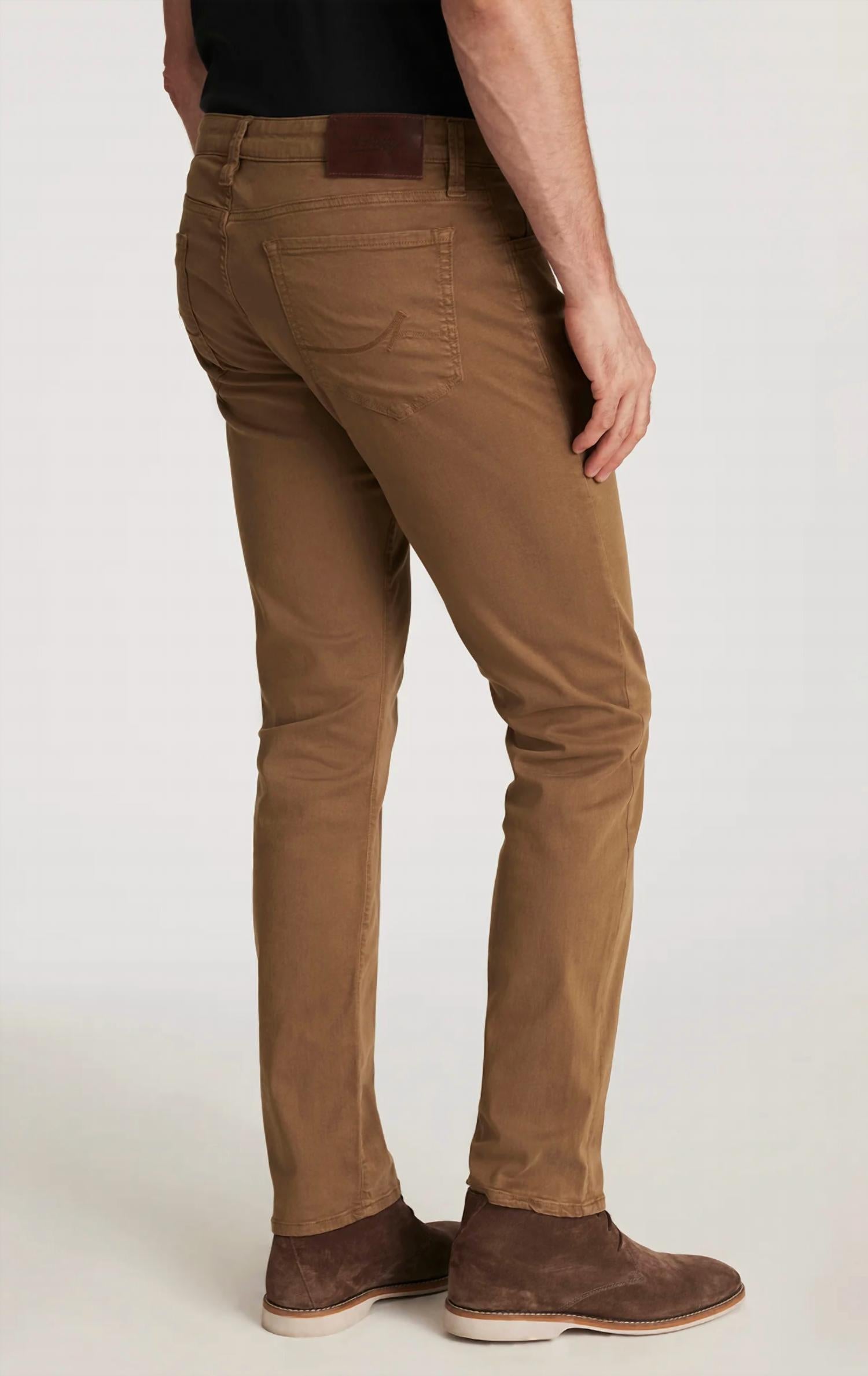 34 Heritage Courage Straight Leg Pants in tobacco twill - men's pants - detail view