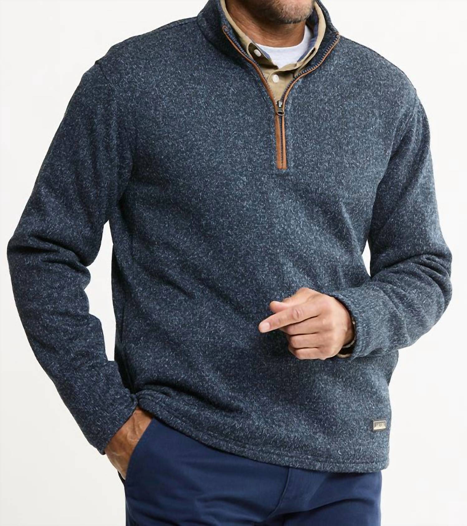 Jachs New York - Stretch Fleece Quarter Zip Pullover Sweater