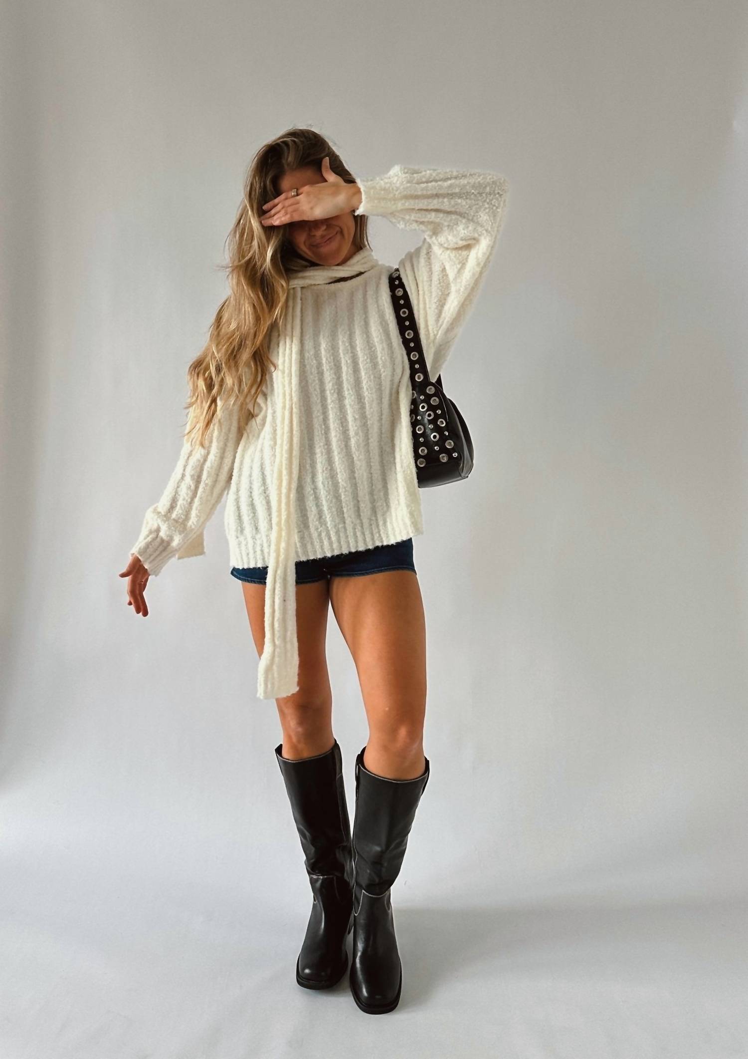 Promesa - Oversized Scarf Sweater