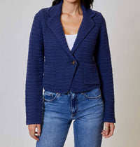 Design History - Long Sleeve Loose Knit Blazer