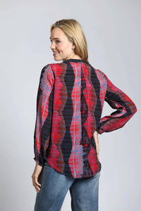 Apny - Crossover Long Sleeve Blouse