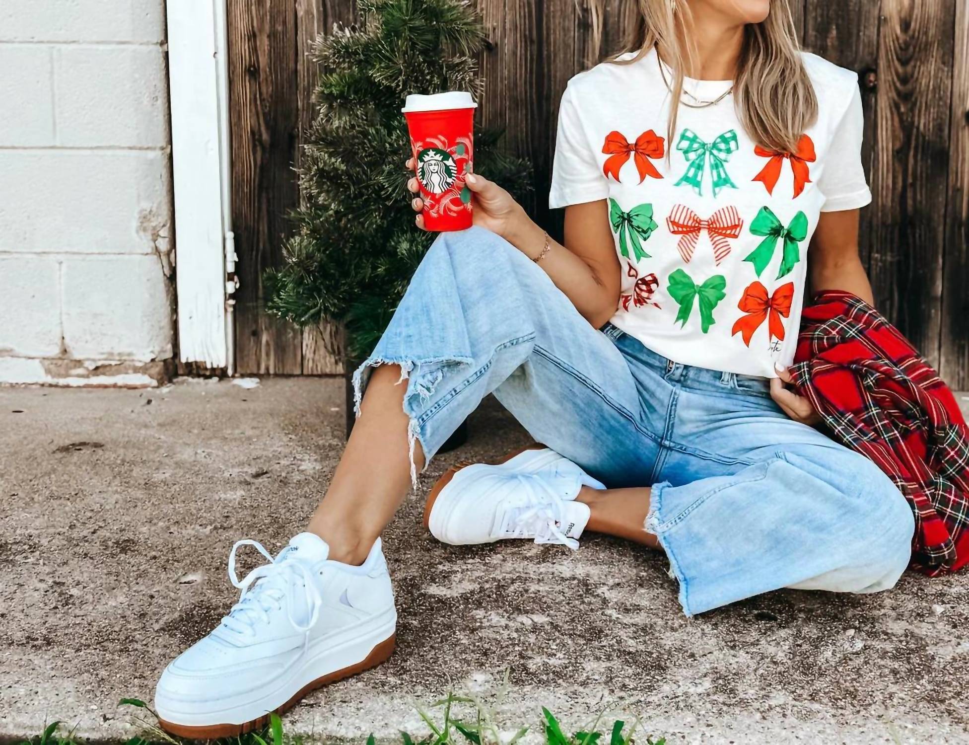 Prickly Pear Tx - Christmas Bow Tee