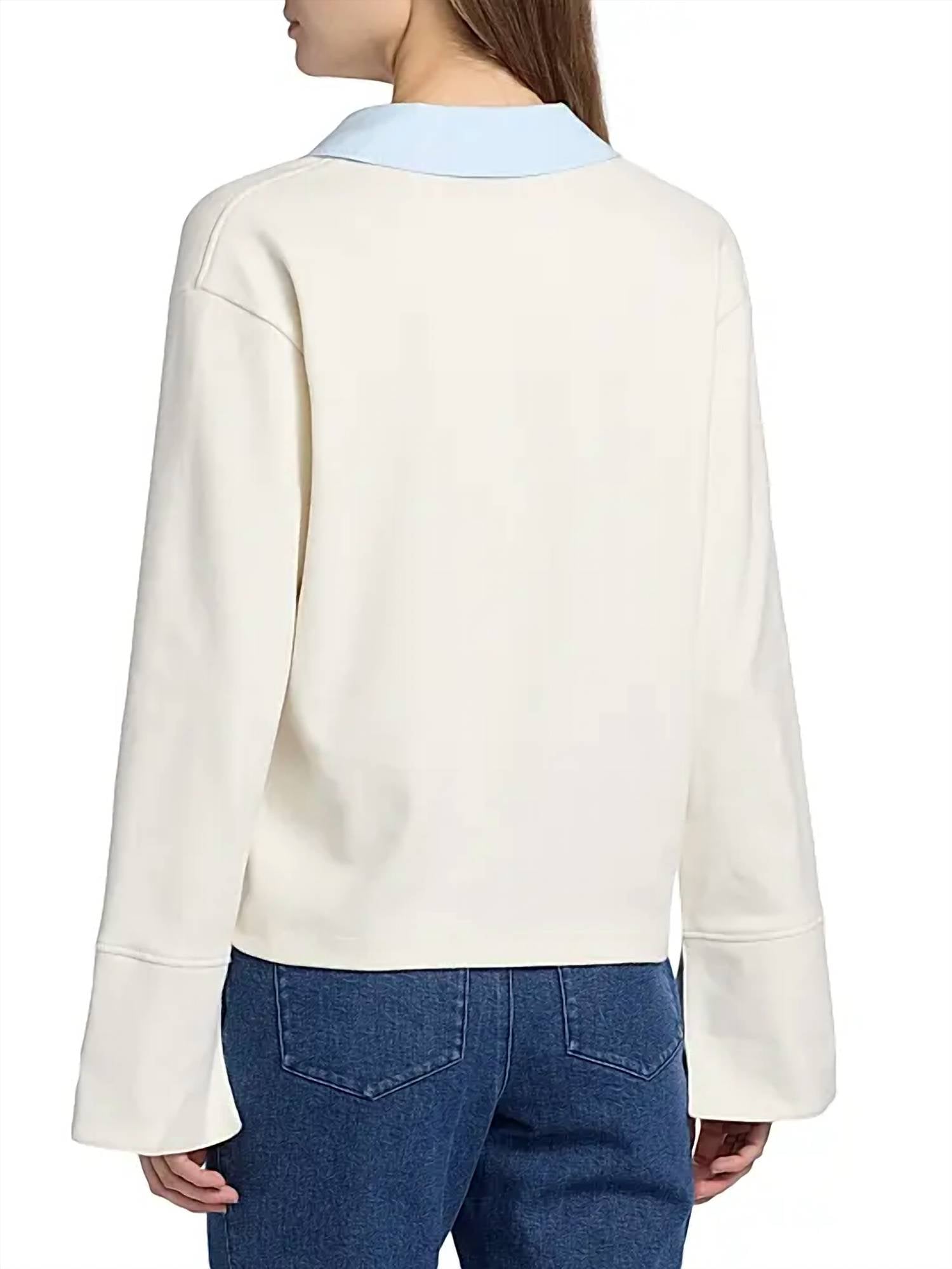 TANYA TAYLOR Whitney Top in white - women's shirt - view 4