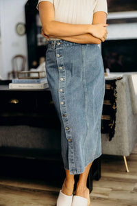 Mikarose - Button Front Skirt