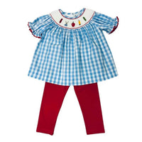 Delaney - Kid's Smocked Back To School Bishop Leggings Set