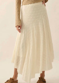 Promesa - Floral Embroidered Midi Skirt