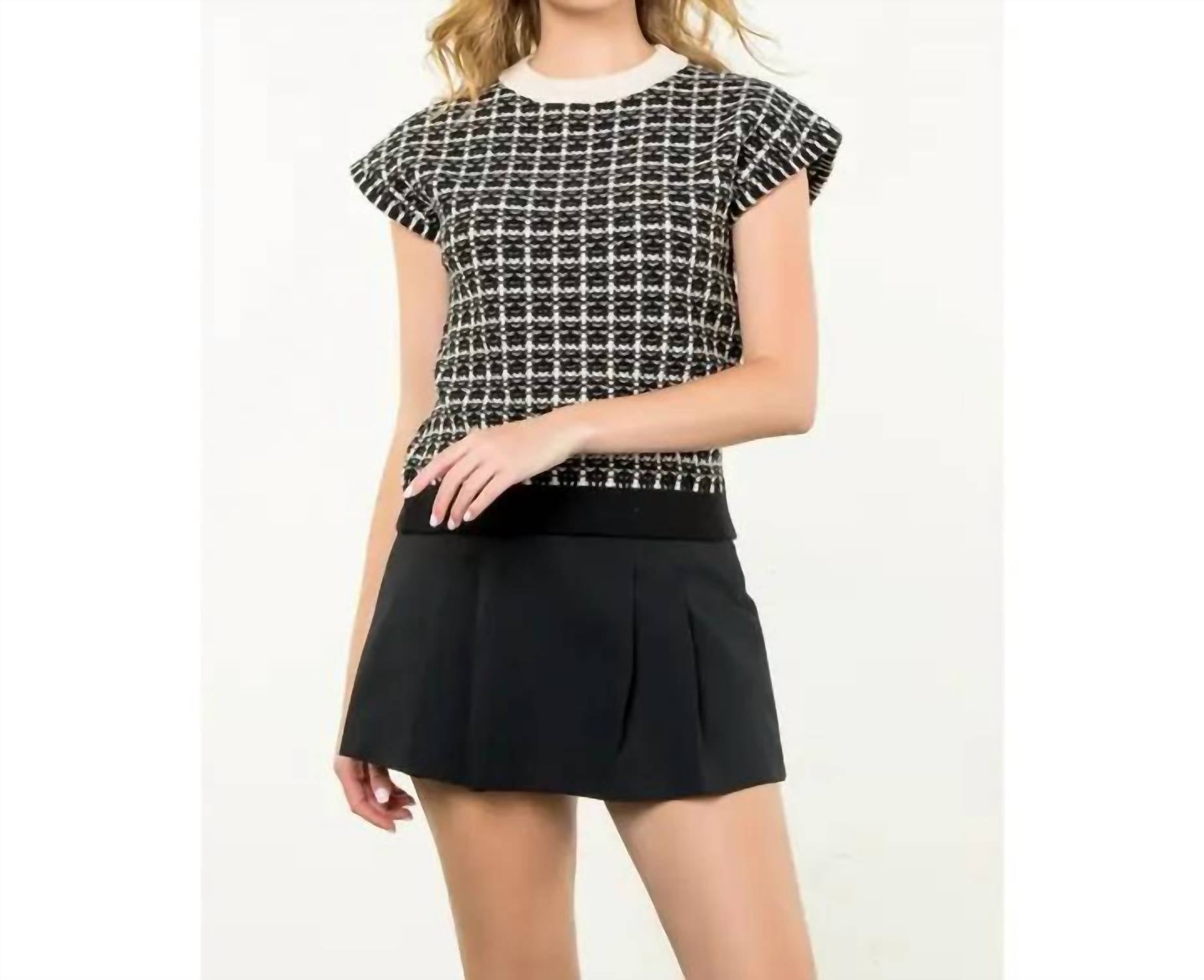 Thml - Chanelle Check Knit Top