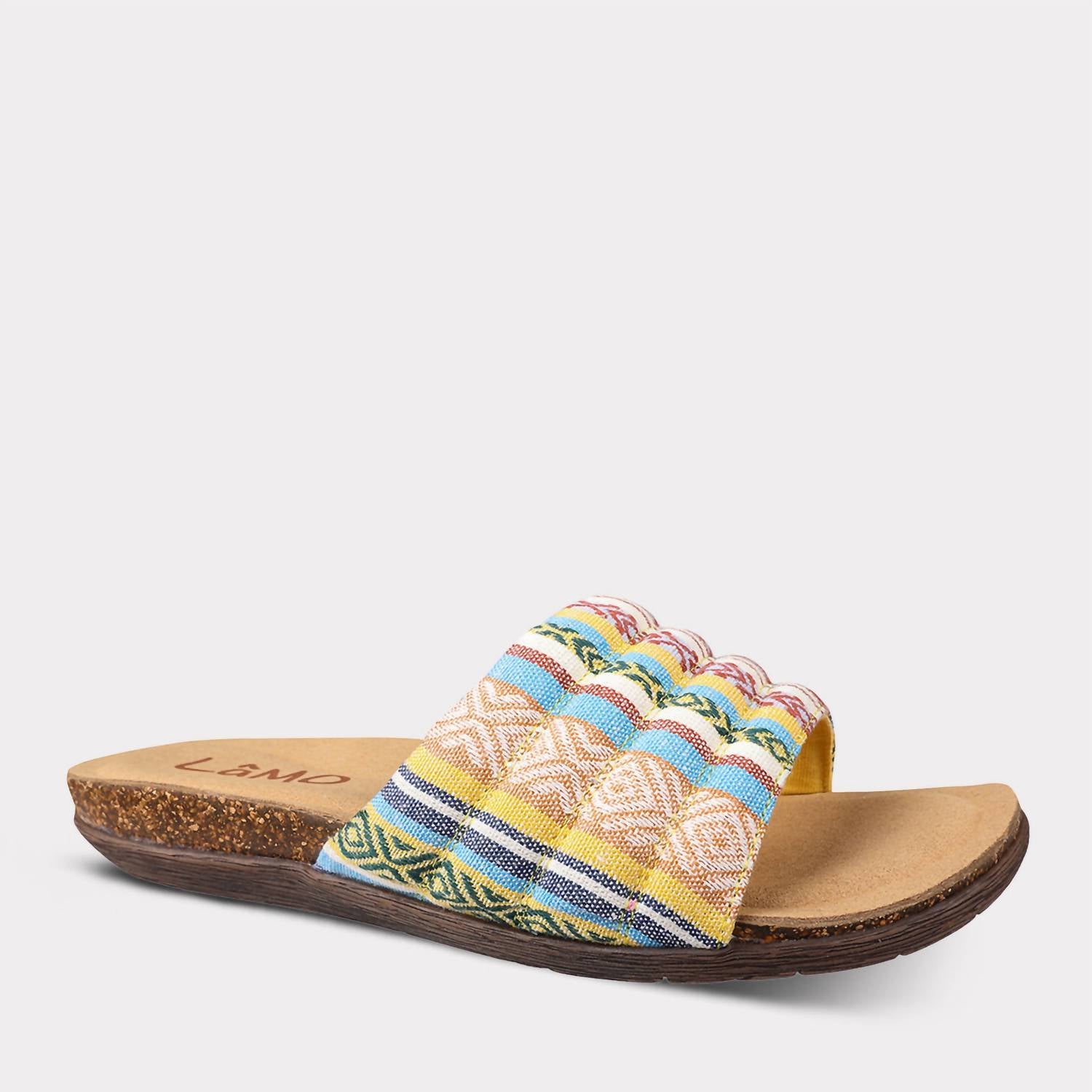 Lamo Women's Clea Slide Sandal in yellow - women's sandal - detail view