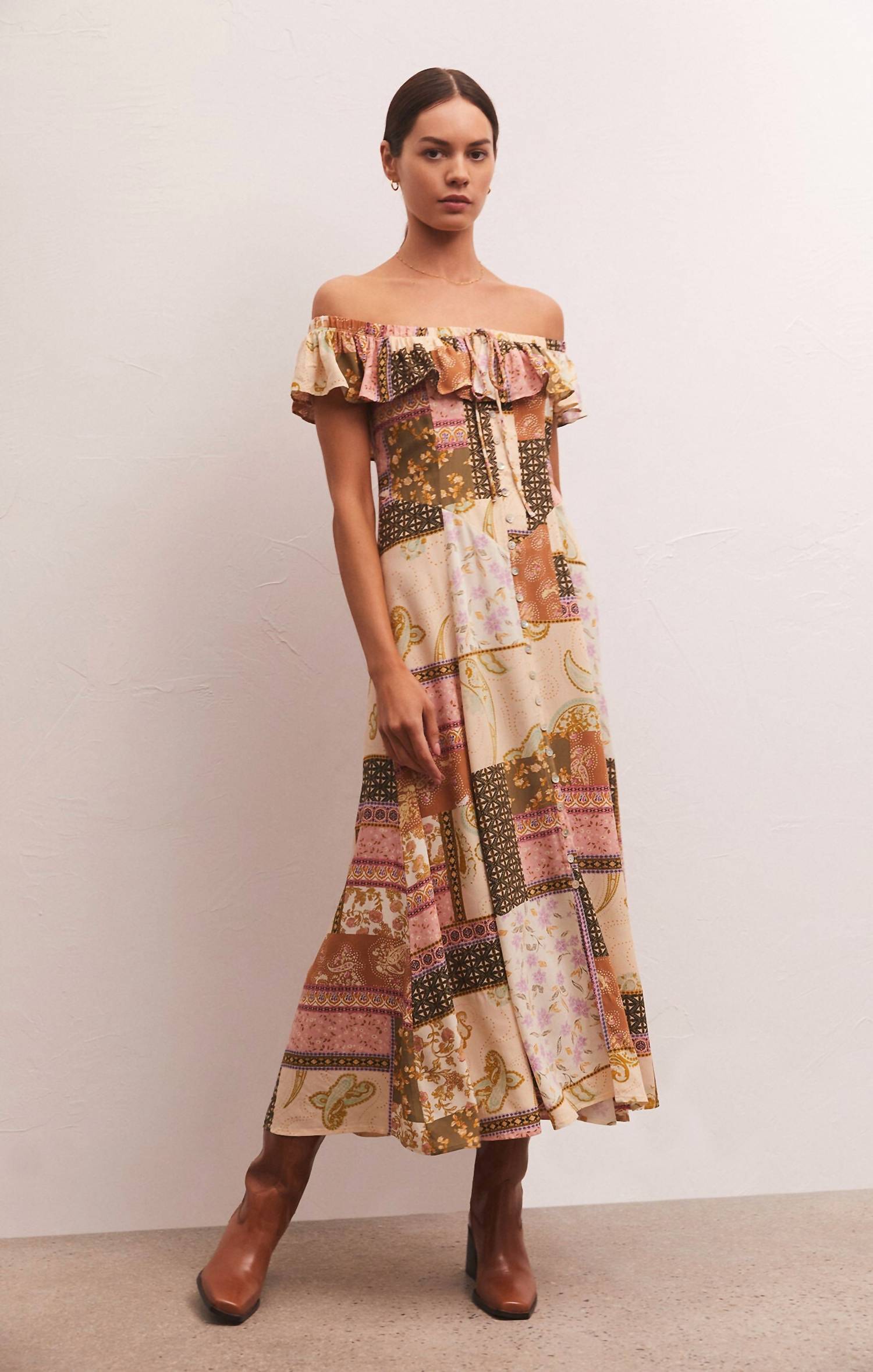 Z Supply - Veda Off Shoulder Midi Dress
