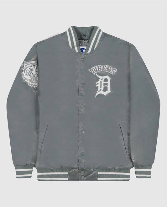 Starter - Men's Detroit Tigers Varsity Satin Full-snap Jacket