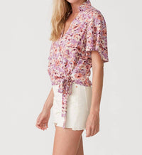 Lovestitch - Brinley Floral Surplice Wrap Top