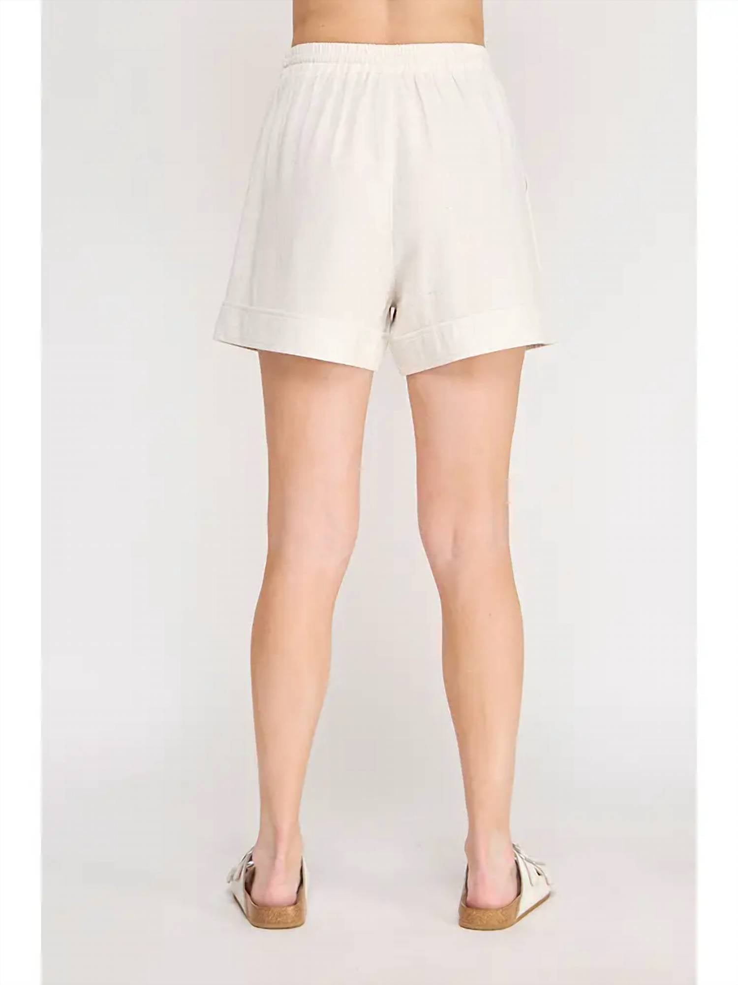Allie Rose - Clover Elastic Linen Shorts