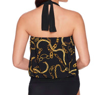 Trimshaper - Alicia High Neck Blouson Tankini Top