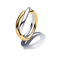Pandora - Two-tone Entwined Band Ring