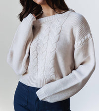 Baevely By Wellmade - Reese Cable Knit Sweater