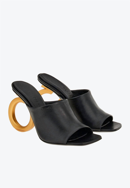 Salvatore Ferragamo - Women's Elina Gancini Heel Leather Mules