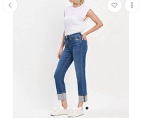 Vanilla Monkey - Vervet High Rise Cuffed Slim Straight Jeans