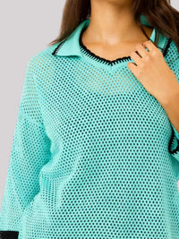 Angel Apparel - Crochet Long Sleeves Top
