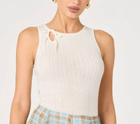 Astr - Alyse Pointelle Knit Top