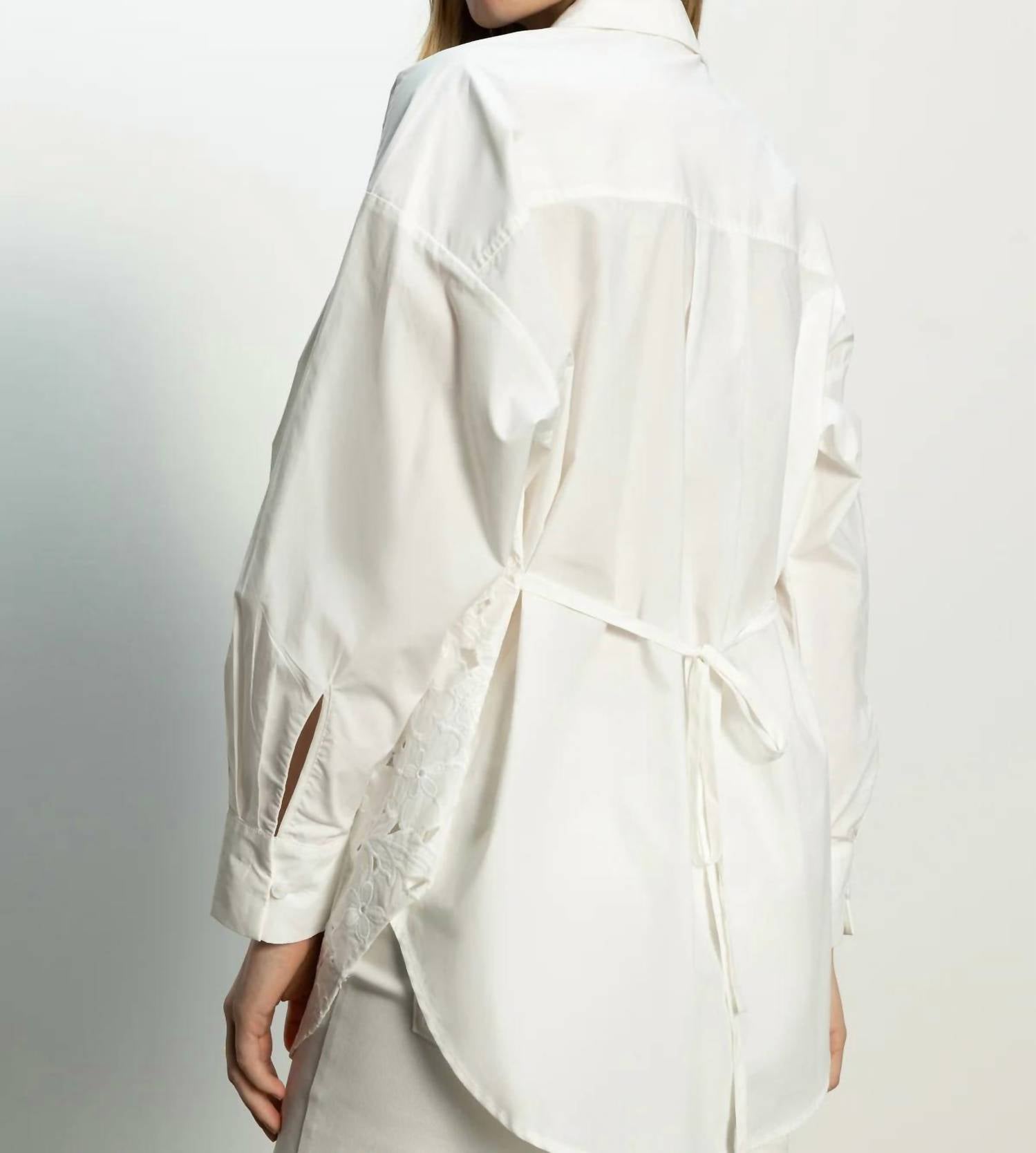 Sanctuary - Lace Boyfriend Tie Back Shirt