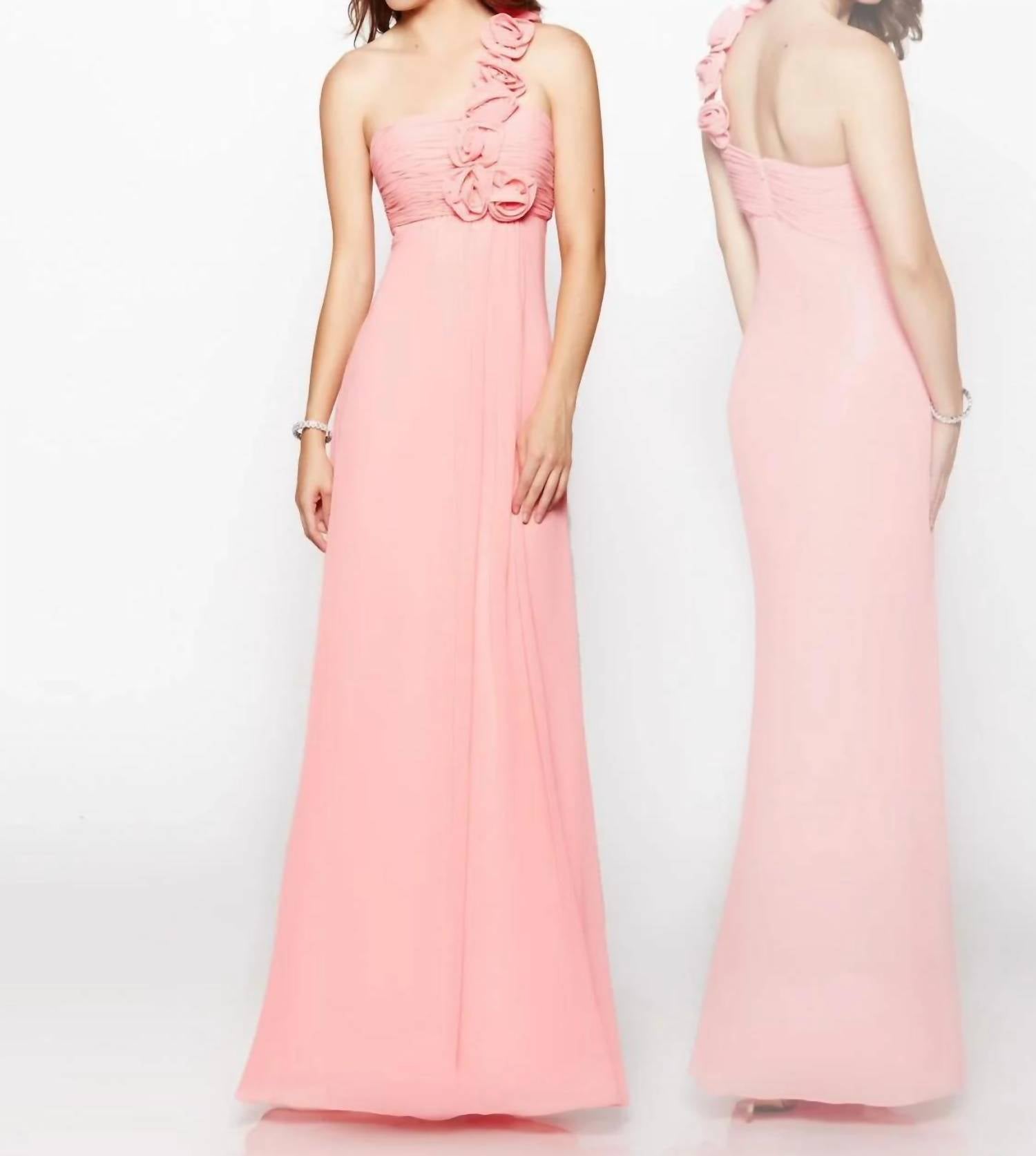 Last Dress - One-Shoulder Chiffon Gown
