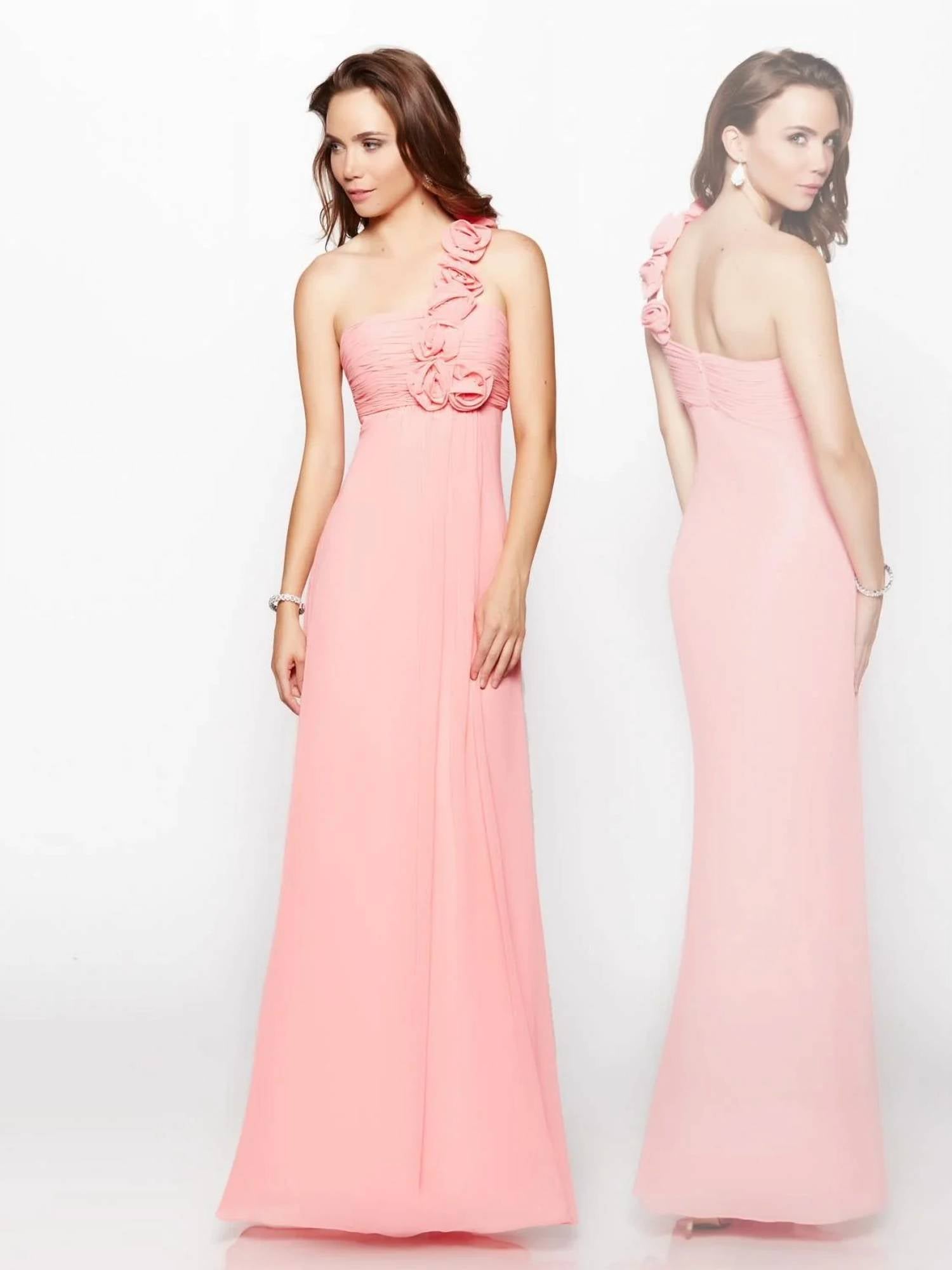 Last Dress - One-Shoulder Chiffon Gown