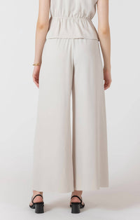 Dex Clothing Flowy Wide Leg Pant in beige - women's pants - detail view