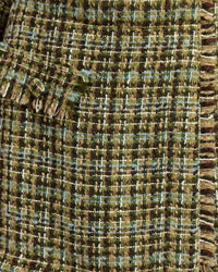 En Saison Jamie Tweed Skort in green - women's shorts - detail view