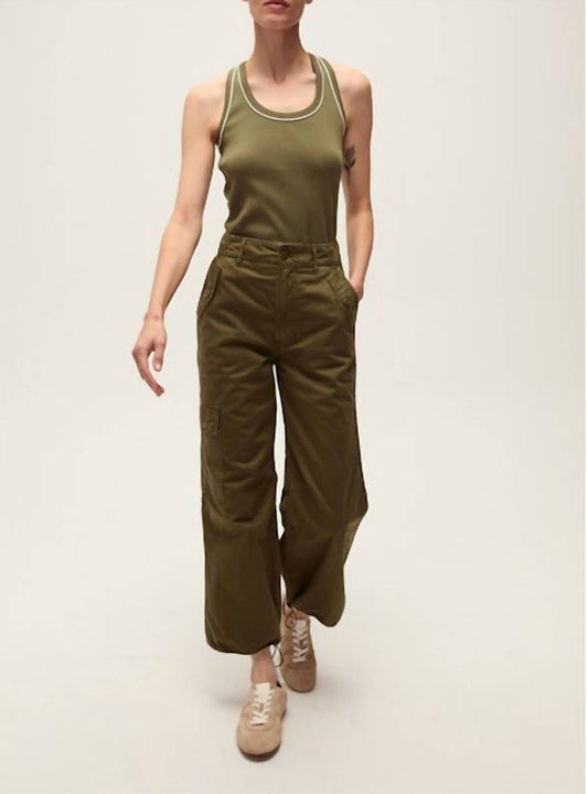 Veronica Beard - Birke Tank Top With Contrast Piping Stone Army