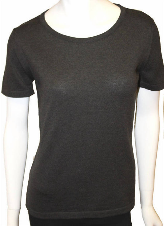 Short Sleeve Crew-Neck Shell Top