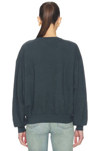 DAYDREAMER Chris Stapleton Oversized Crew Sweatshirt in black - women's top - detail view