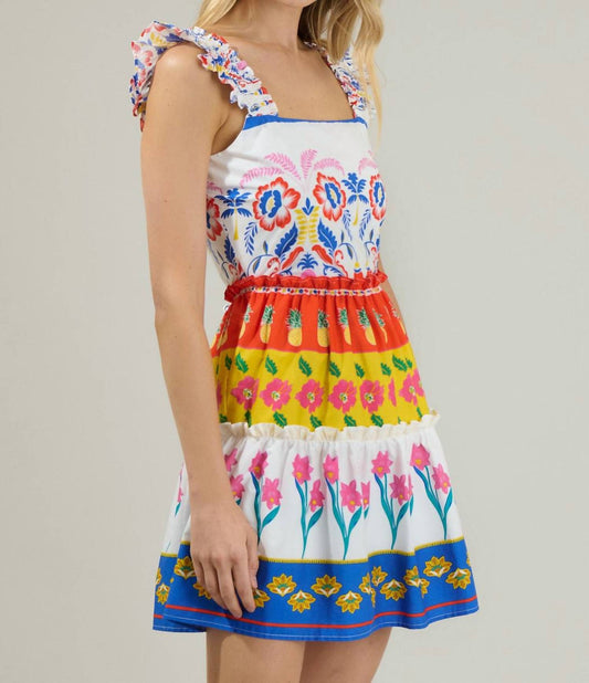Sugarlips - Olympia Floral Ruffle Tiered Mini Dress