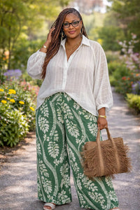 Umgee - Garden Glam Wide-Leg Pants