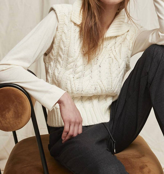 SWEATER WITH KNIT SLEEVES