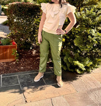 Ces Femme - Faux Leather Drawstring Jogger Pants