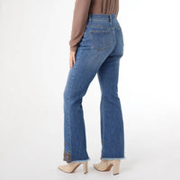 Coco + Carmen - Scalloped Beaded Bottom Flare Jeans