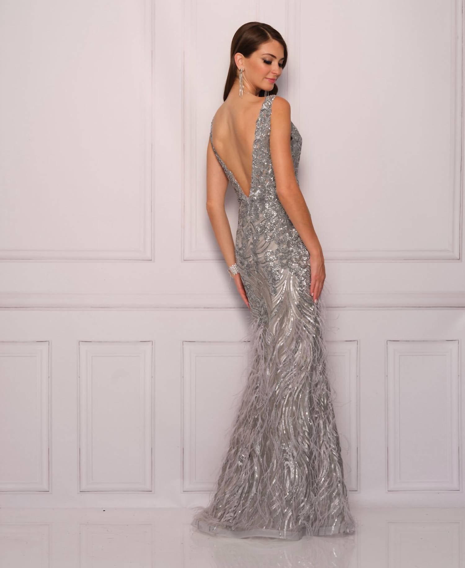 Dave & Johnny - Glittered Prom Dress