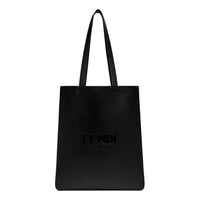 Fendi - Roma Embossed Logo Calf Leather Large Shopping Tote Bag
