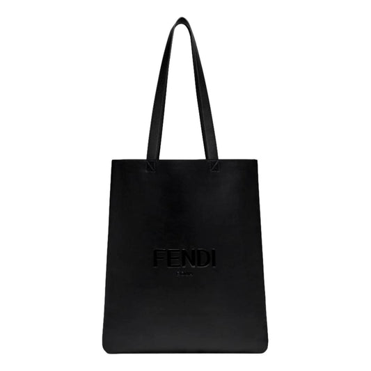 Fendi - Roma Embossed Logo Calf Leather Large Shopping Tote Bag