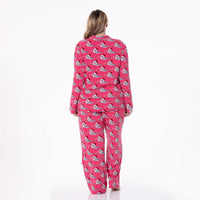Kickee - Long Sleeve Collared Pajama Set