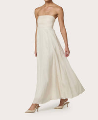 Lusana - TALIA PINTUCK MAXI DRESS