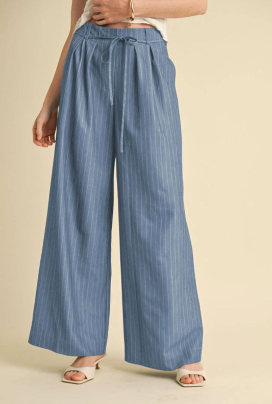 &Merci - Rebecca Relaxed Wide Leg Striped Pants