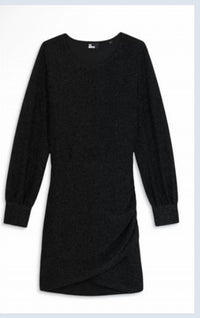 The Kooples - Asymmetrical Black Shimmer Dress