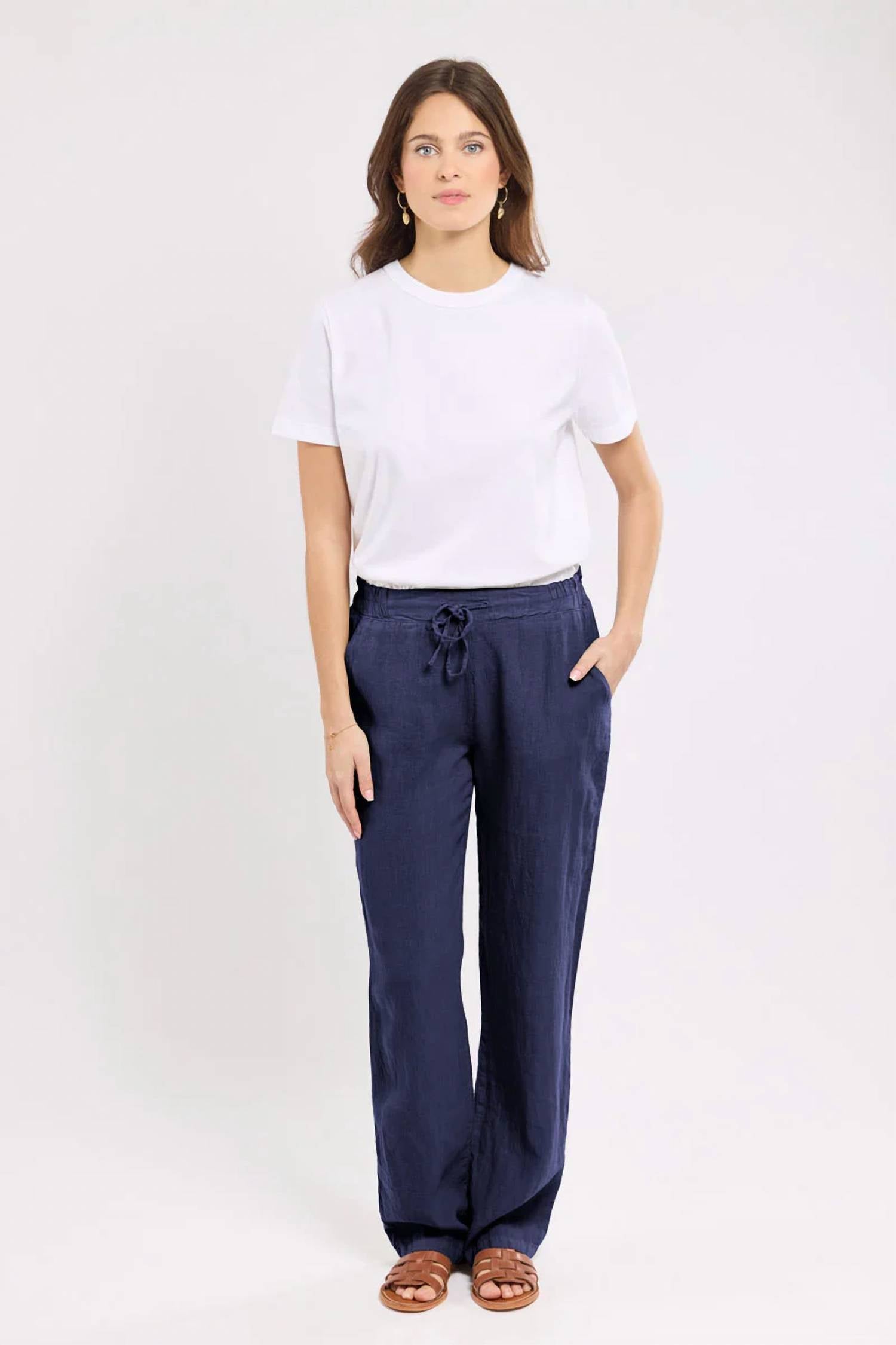 Armor-Lux - Drawstring Linen Pant