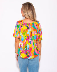 Ivy Jane - Tropical Satin Cactus Top