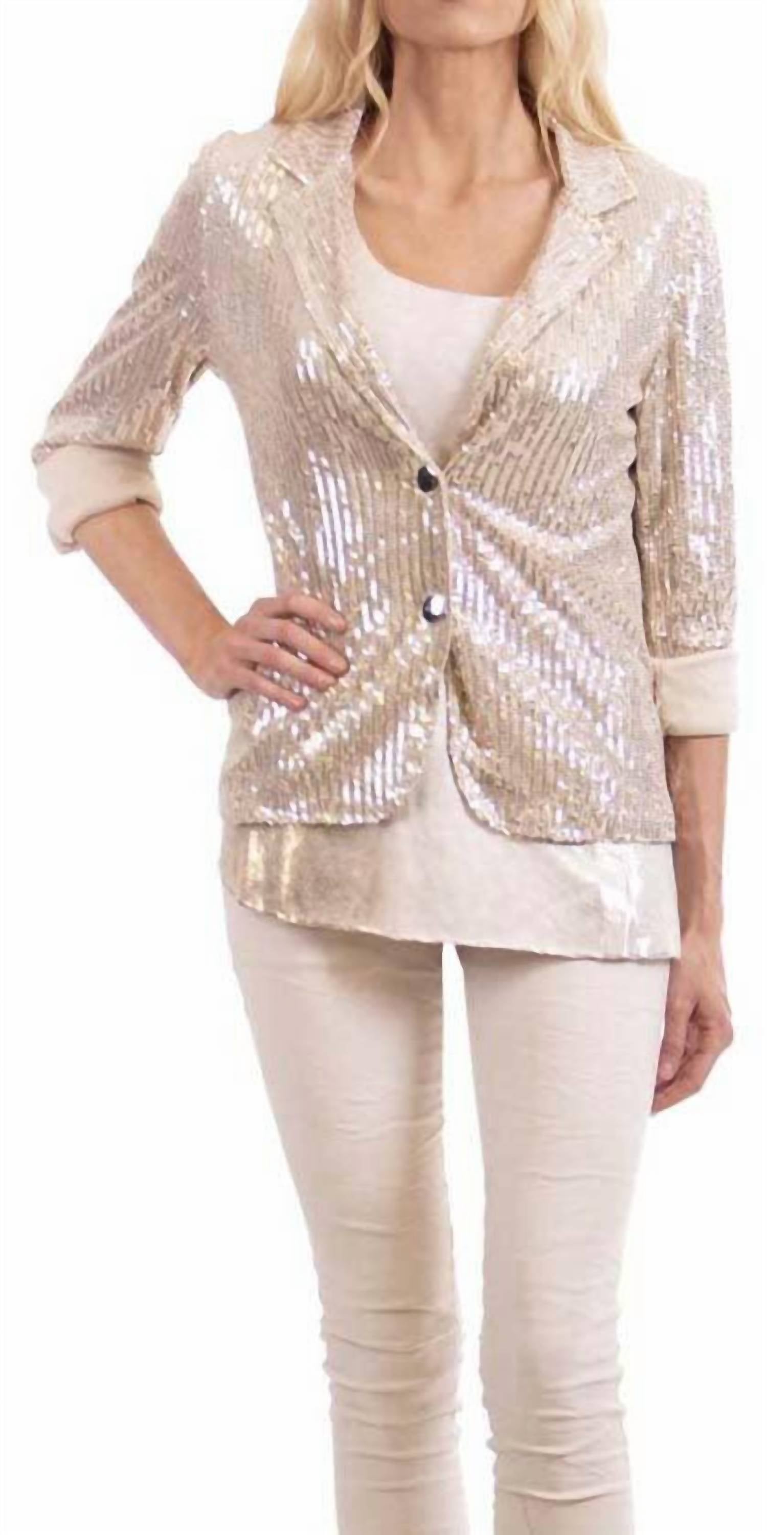 Gigi Moda - Seguna 3/4 Sleeve Collared Blazer