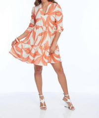 Lior - Short Tiered 3/4 Sleeve Dress