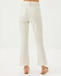 Lilly Pulitzer Liza Shimmer Crop Flare Jeans in coconut metallic - women's pants - alternate view