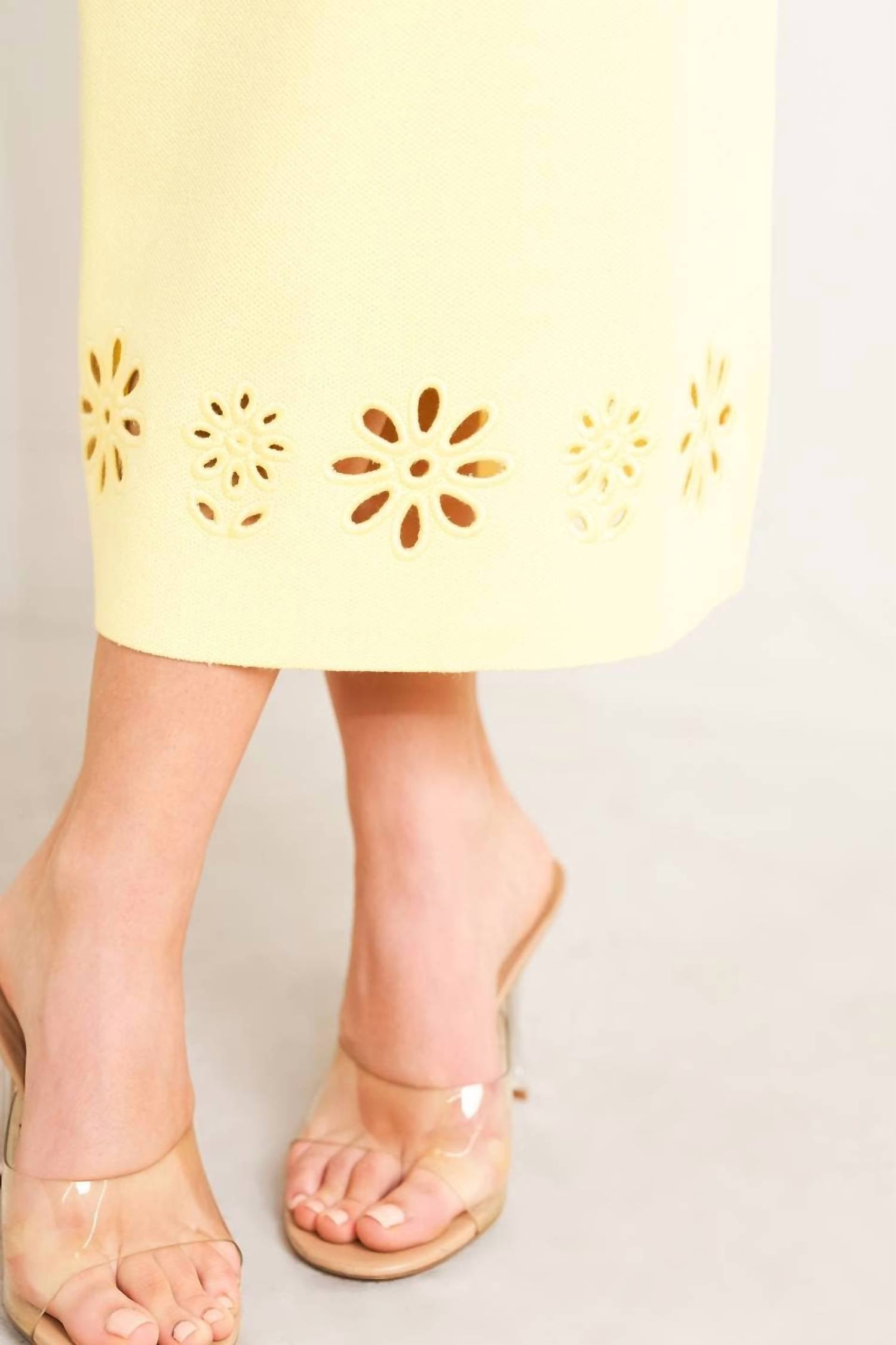 FLYING TOMATO Solid Sweater Knit Dress in yellow - women's dress - view 6