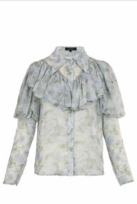 Beulahstyle - Floral Button Down Blouse
